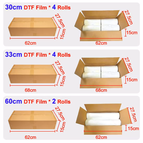 熱転写印刷用ホットおよびコールドピールDTF PETフィルムロール